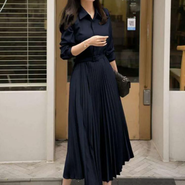 マキシワンピース シャーリング