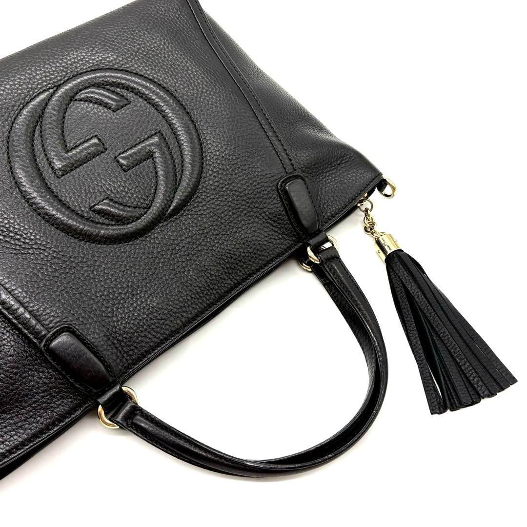 p10【美品】グッチ　GGソーホー レザー　2wayショルダー トートバッグ 早いもの勝ち！正規品 GUCCI グッチ ソーホー 2WAYトートバッグ