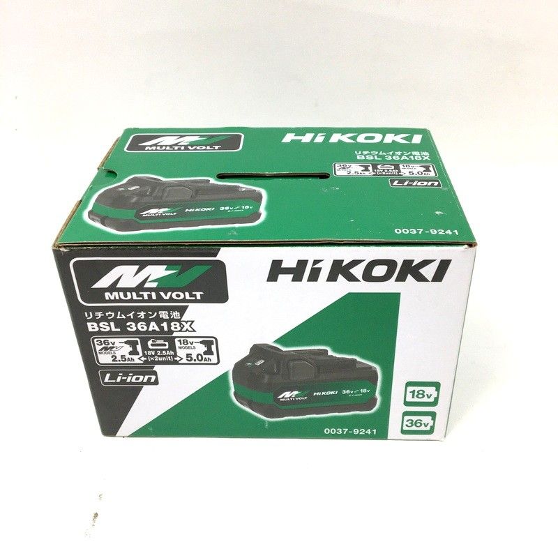 未使用 HiKOKI ハイコーキ マルチボルト蓄電池 BSL36A18X 36V