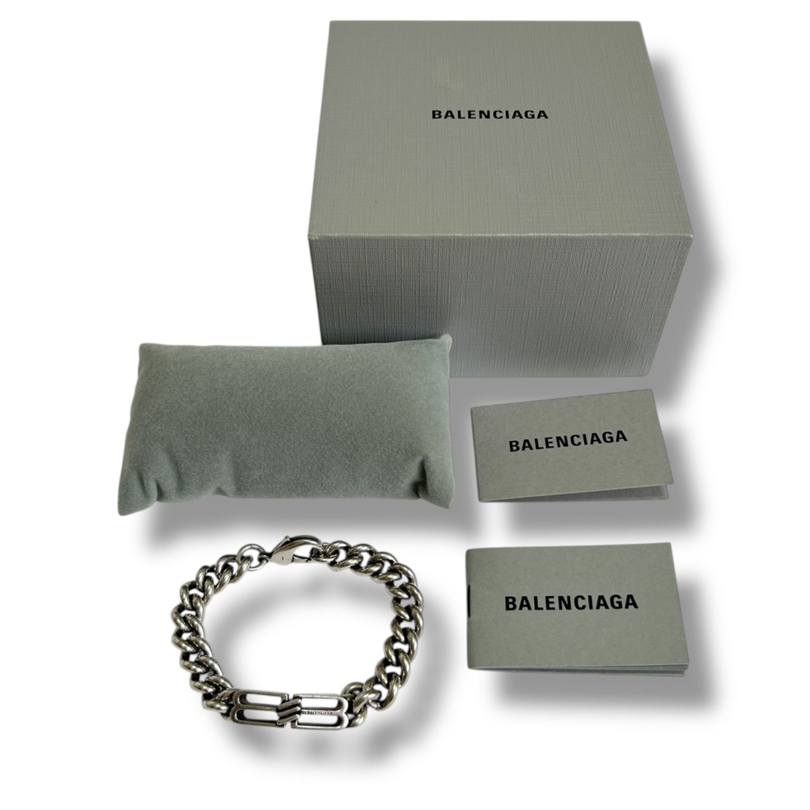 バレンシアガ balenciaga グルメット ブレスレット シルバー L
