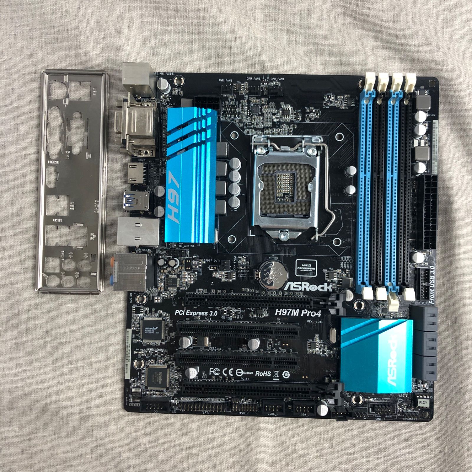 マザーボード ASRock H97M Pro4【起動確認済】/MB-231096 - メルカリ
