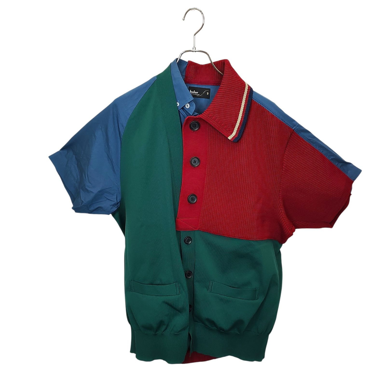 kolor カラー　クレイジーニットポロ　21ss Kolor 21SS ニット ポロシャツ