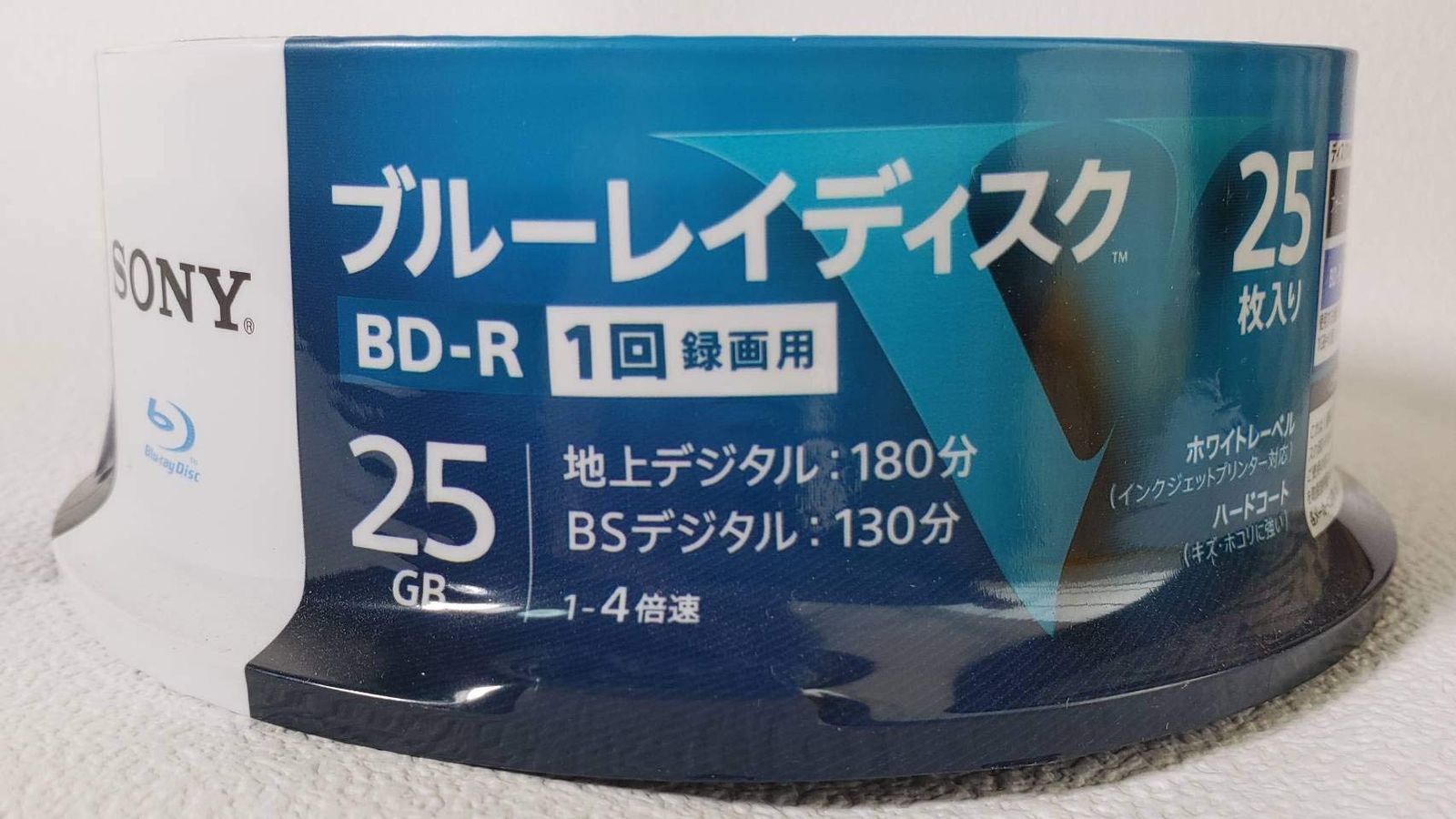 ソニー ブルーレイディスク R4倍速1層 Vシリーズ 25BNR1VLPS4 25枚入 