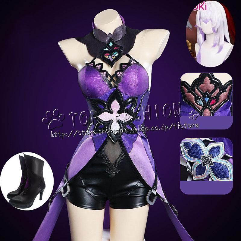 崩壊 スターレイル ブラックスワン Black Swan コスプレ 衣装 ウィッグ 靴 道具別売り