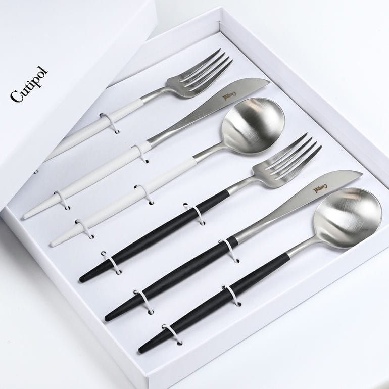 クチポール　GOA ディナー　ホワイト　6本 クチポール GOA ディナー 6本 ギフトセット ホワイトゴールド｜Cutipol