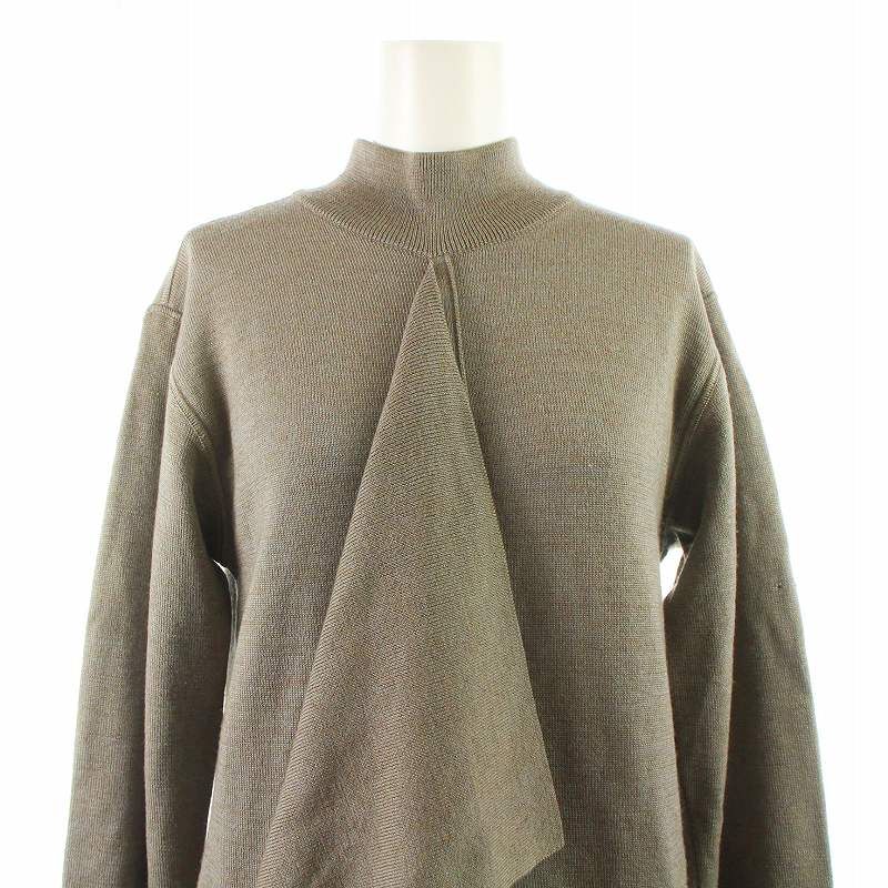 イッセイミヤケ ISSEY MIYAKE ニット セーター 長袖 ハイネック フリル 