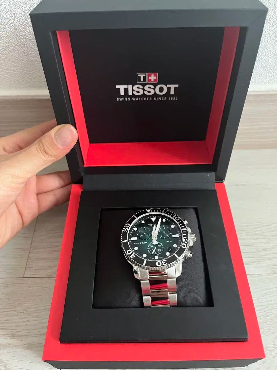 S レベル TISSOT ティソ シースター 1000 緑 メンズ 時計
