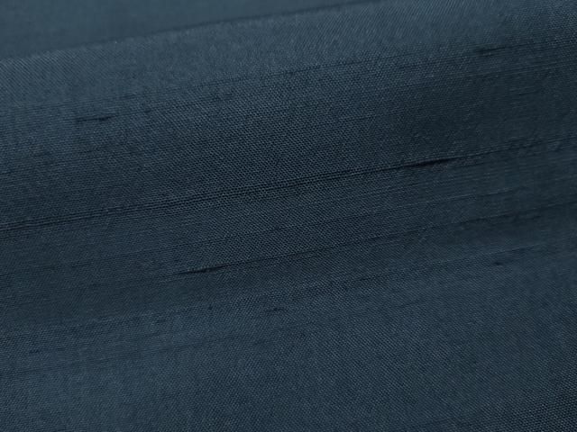 平和屋着物○上質な紬 色無地 濃藍色 正絹 逸品 AAAY9918np