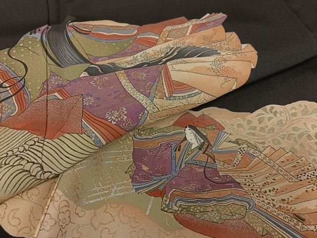 平和屋着物○友禅師・京の名工・伝統工芸士・樽本伊勢蔵 黒留袖 道長