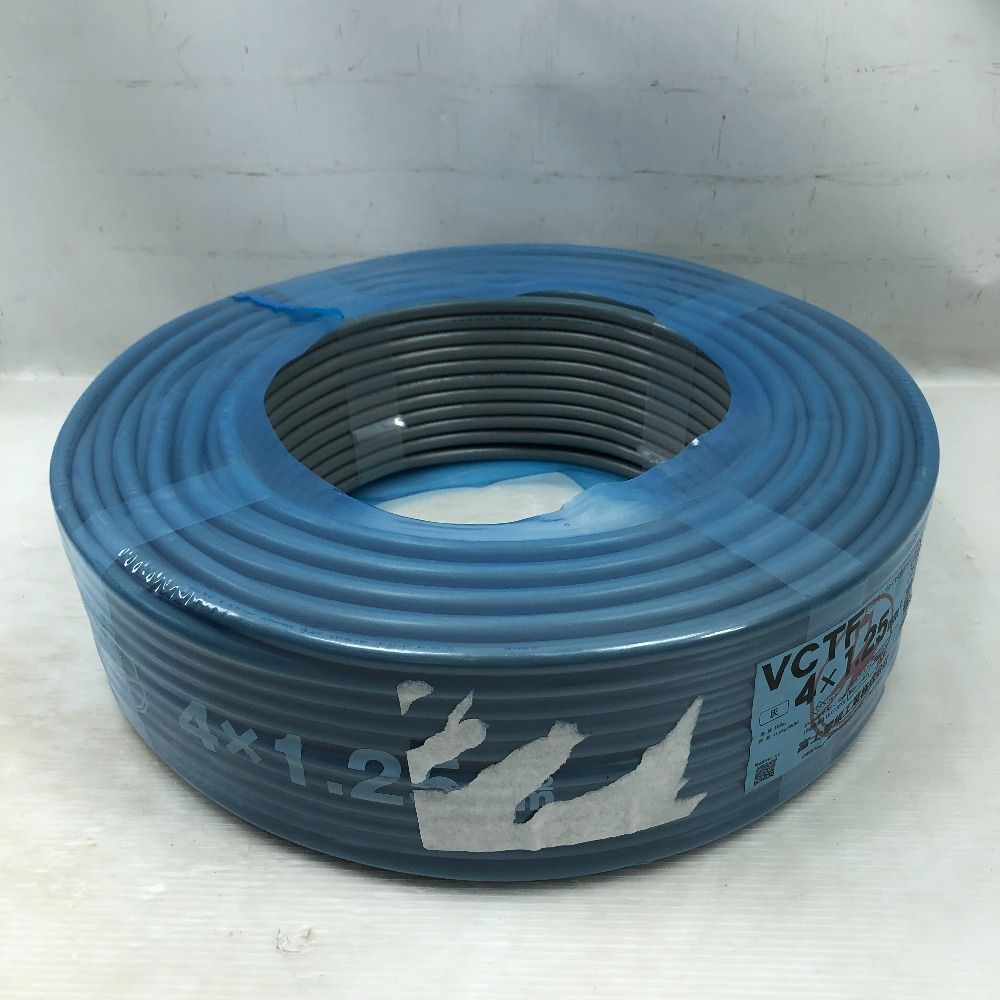 富士電線工業 工具 電材 VCTF ♥品 S 4x1.25 4月 令和7年 グレー