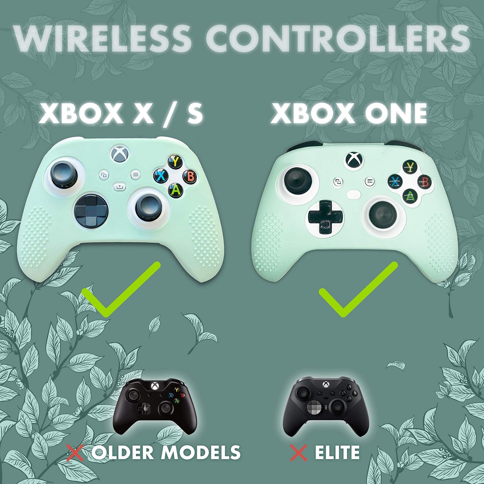 BelugaDesign パステルスキンカバー ワイヤレスコントローラー用 | テクスチャードグリップ付きソフトスリーブシェルケース | Xbox  Series X/S Xbox Oneに対応 - ミントグリーン [ミントグリーン] - メルカリ, image size:1600x1600