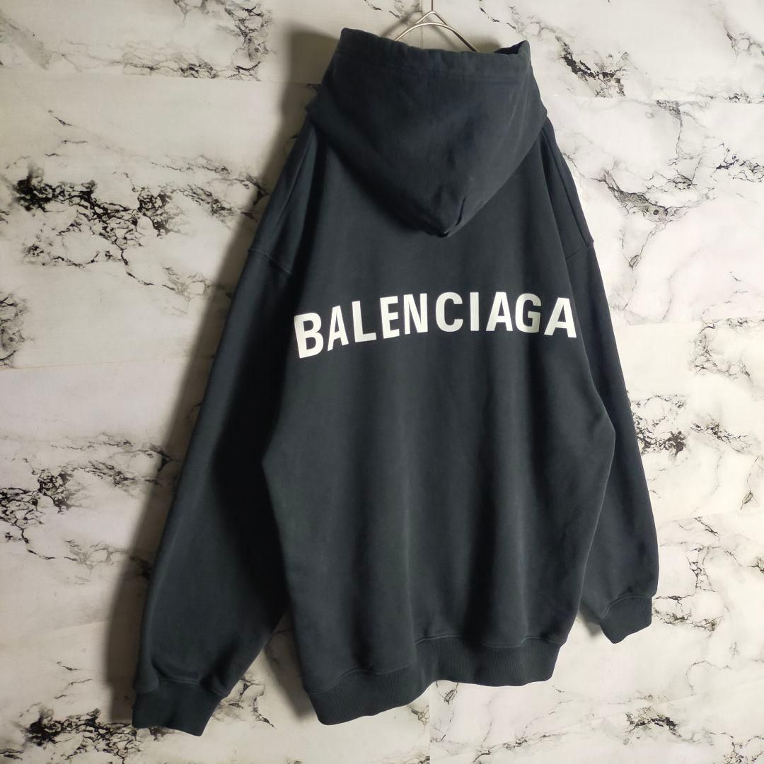 定番人気】BALENCIAGA バレンシアガ Mサイズ☆バックプリントロゴ