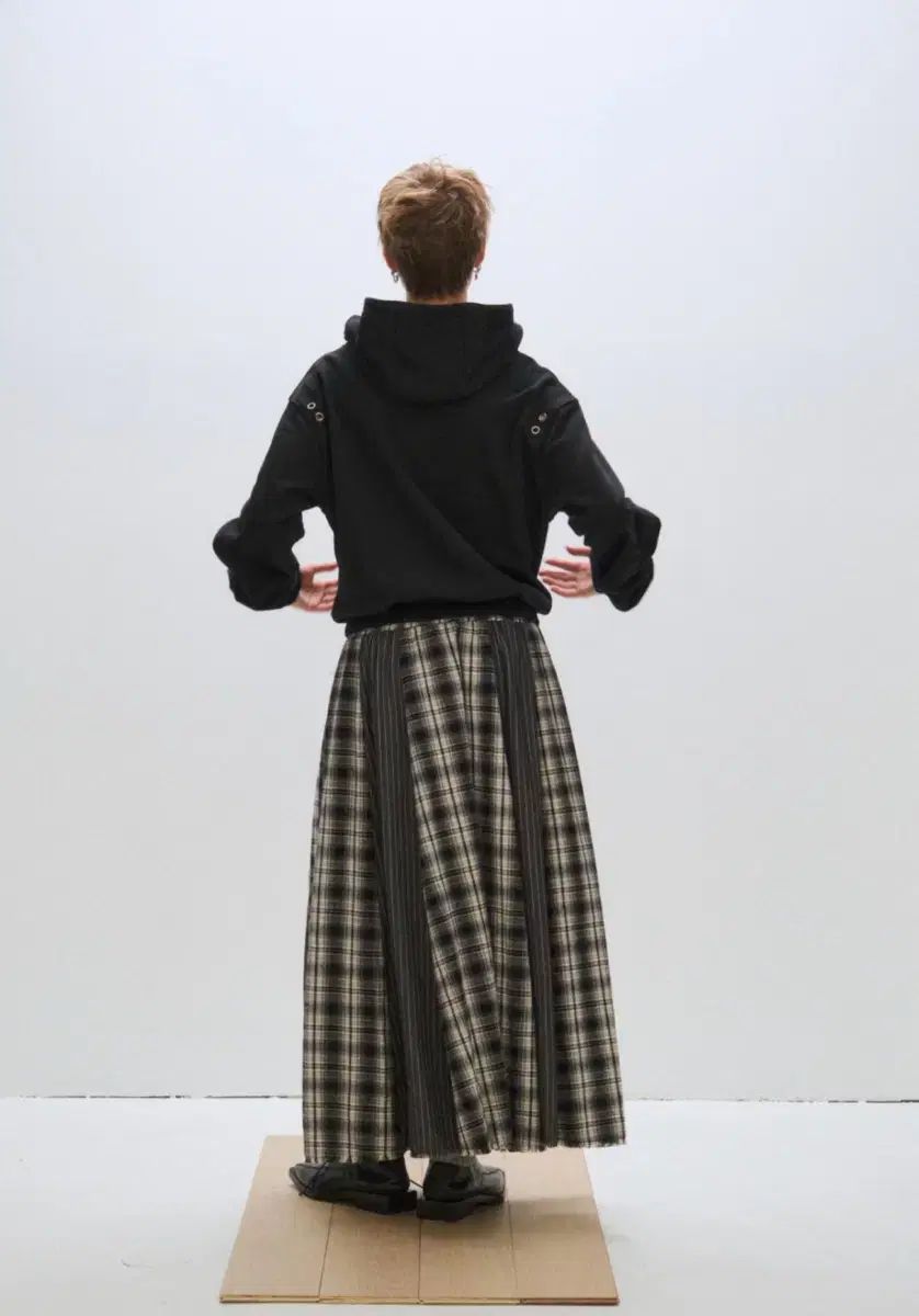 PLZPROJECT プリーズプロジェクト オーバ CHECK マキシ スカート ブラック