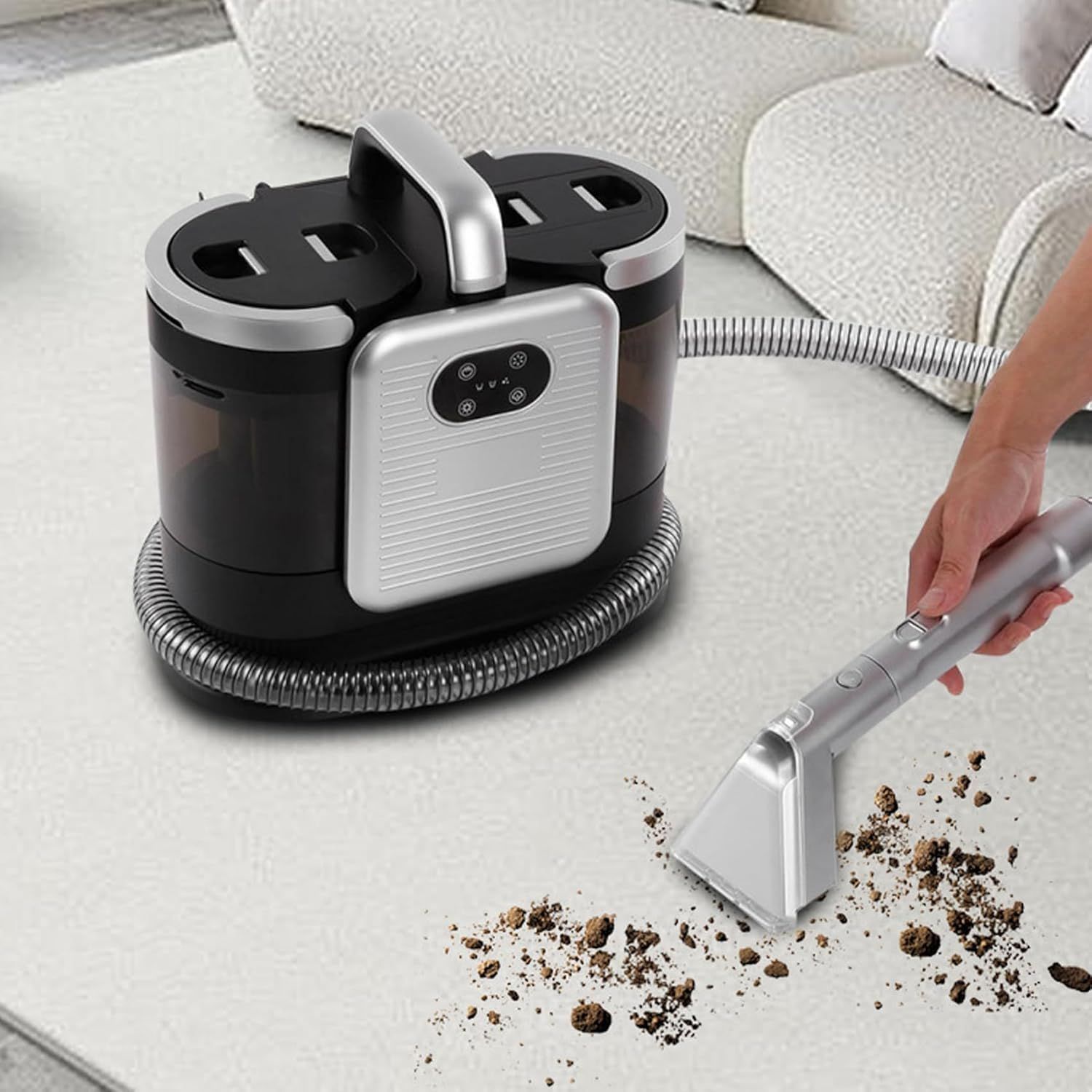 カーペットクリーナー 加熱式 14000Pa強力吸引 布洗浄機 染み抜き