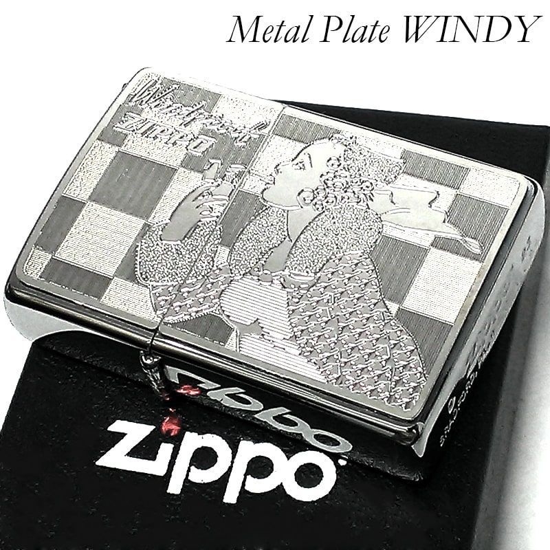 ZIPPO ライター ウインディ ウィンディガール メタル プレート ZIPPO ライター ウインディ ウィンディガール メタル プレート