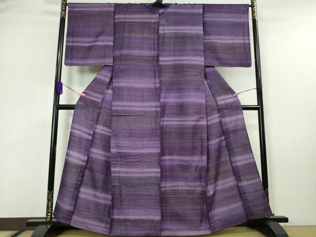 平和屋本店□極上 京都染織メーカー・貴久樹謹製 野蚕糸 単衣  