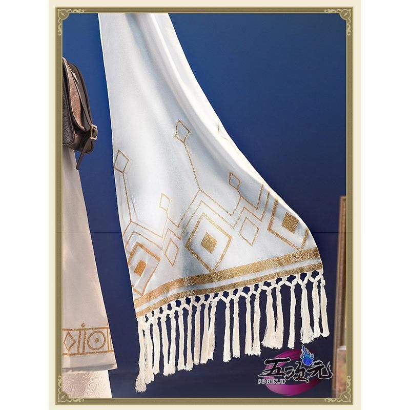 高品質 三分妄想 第五人格 IdentityV コスプレ 占い師 ホワイト 衣装 ウィッグ 靴