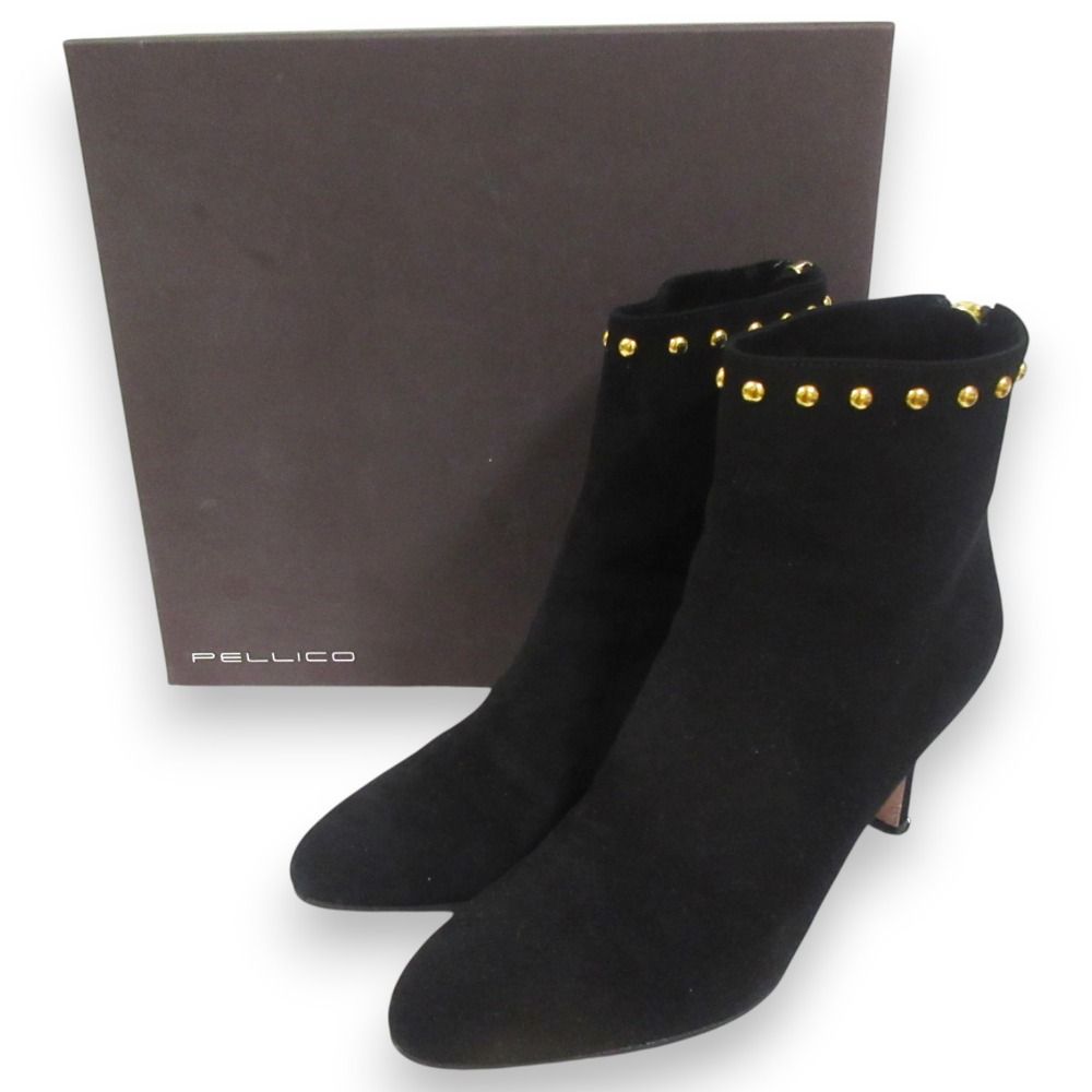 美品 PELLICO ペリーコ TAXI 80 スエード スタッズ装飾 美品 PELLICO ペリーコ TAXI 80 スエード スタッズ装飾