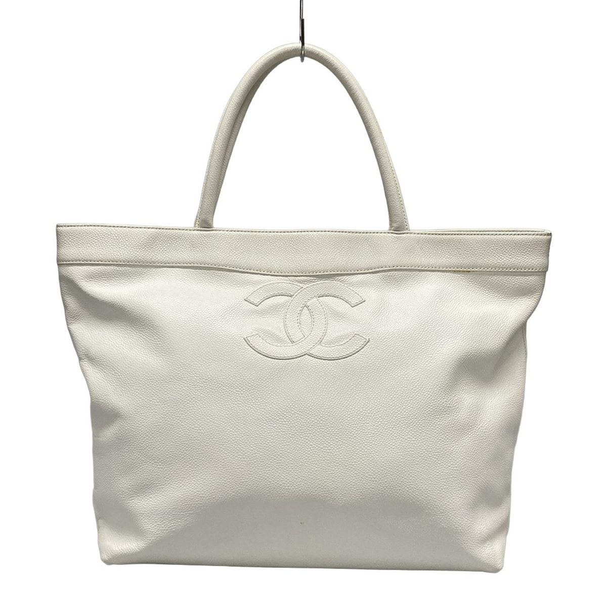 CHANEL(シャネル) トートバッグ - 白 ゴールド金具 - メルカリ