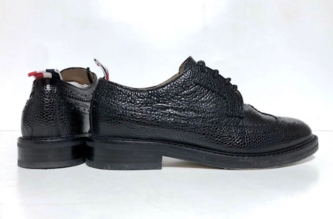 短納期定価 ￥71,500！【極美品】THOM BROWNE トムブラウン キッズ クラシック ウィングチップシューズ 32/8才 ドレスシューズ フォーマル 男の子 卒業 卒園 入学 結構式 パーティー 2A48 スニーカー 着脱簡単