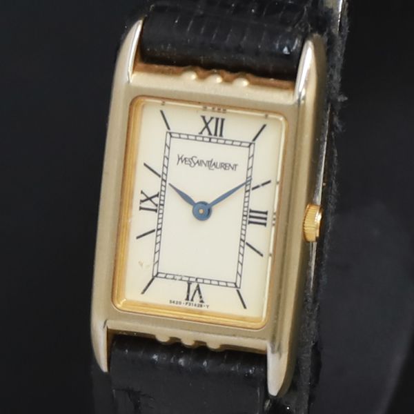 QZ イヴサンローラン 5420-F46860 白文字盤 レディース腕時計