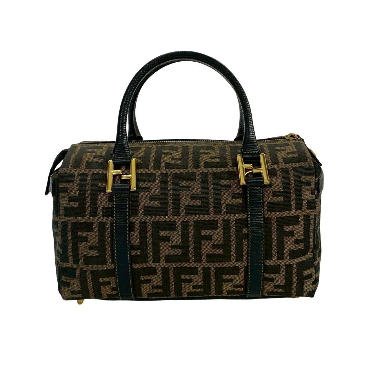 極 美品 袋付き FENDI フェンディ ズッカ FF 柄 ナイロンキャンバス