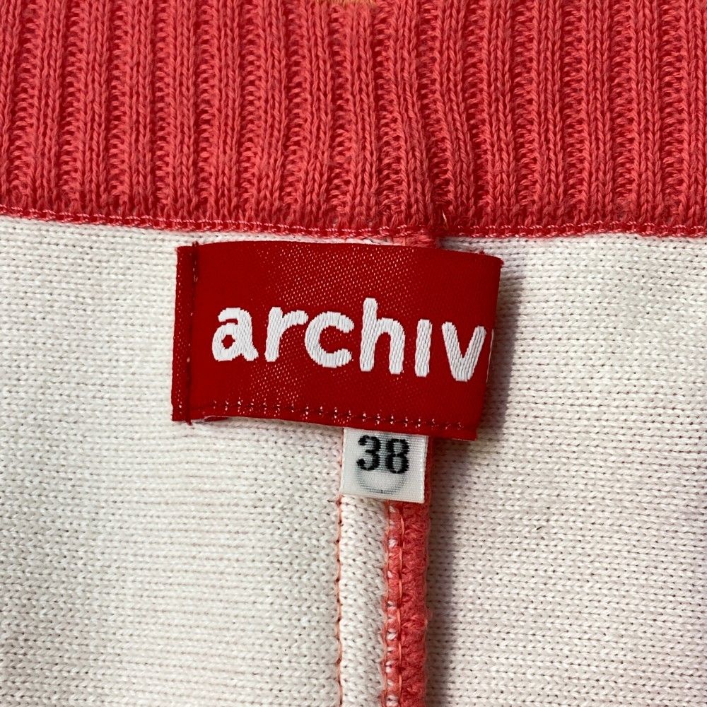サイズ：38 ARCHIVIO アルチビオ  襟付 半袖Tシャツ  ピンク系 [240101436439] ゴルフウェア レディース ストスト ARCHIVIO アルチビオ 襟付 半袖Tシャツ ピンク系 サイズ：38