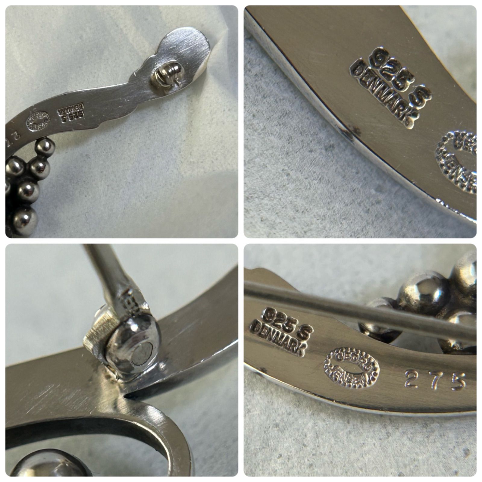 ジョージジェンセン 希少 ブローチ 275 グレープ 葡萄 AG925