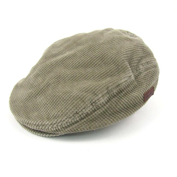 ボルサリーノ ハンチング 帽子 コーデュロイ ブランド メンズ S 55cm サイズ カーキ Borsalino