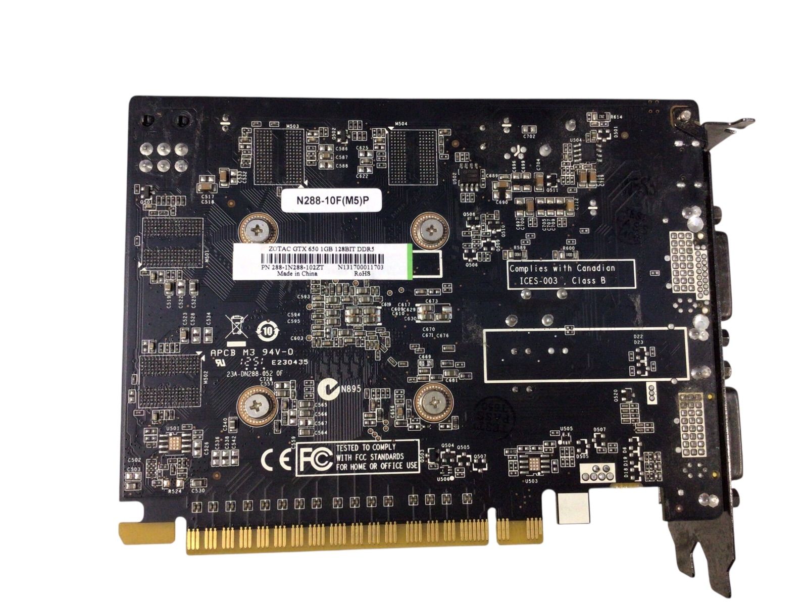 ジャンク] ZOTAC GTX650 128BIT DDR5 1GB グラフィックボード