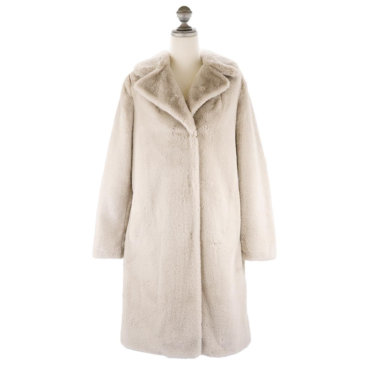 HERNO ヘルノ 2023年-2024年秋冬新作 フェイクファーコート GC000411D 12422 SOFT FAUX FUR レディース エコファー 1985 CHANTILLY ベージュ