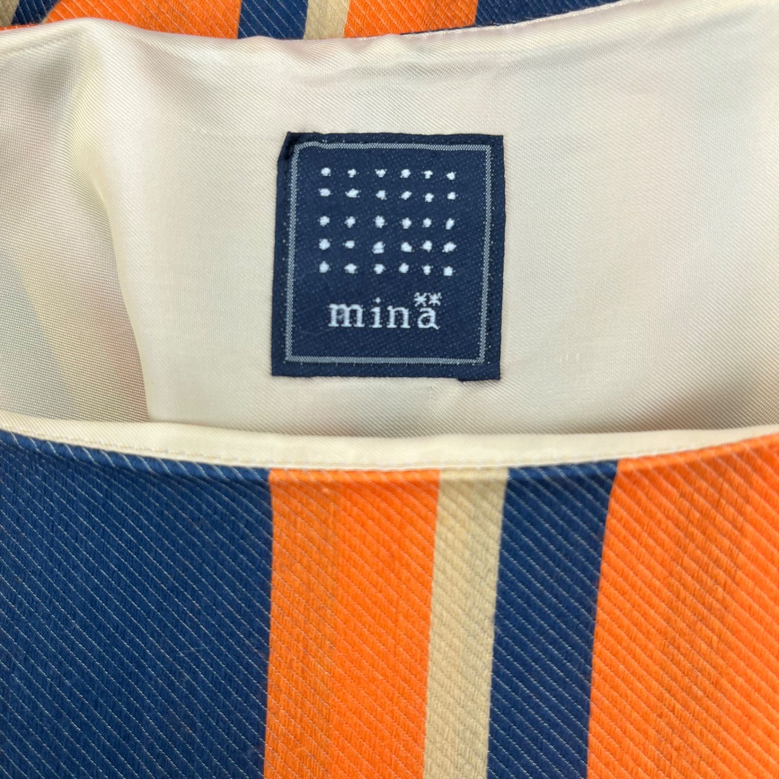 美品 ミナペルホネン mina perhonen ヴィンテージ ストライプ 