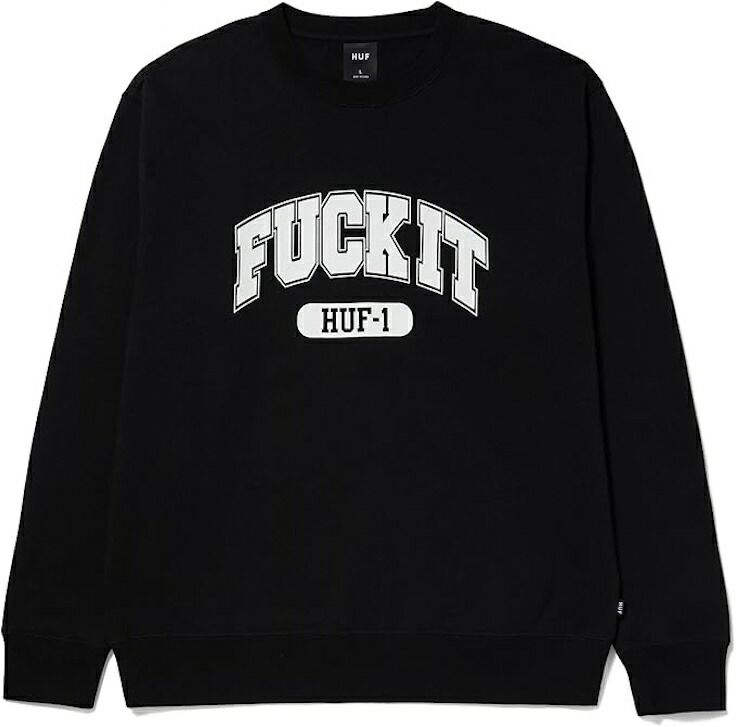 HUF Fuck It Crewneck Sweatshirt Black XL トレーナー 送料無料