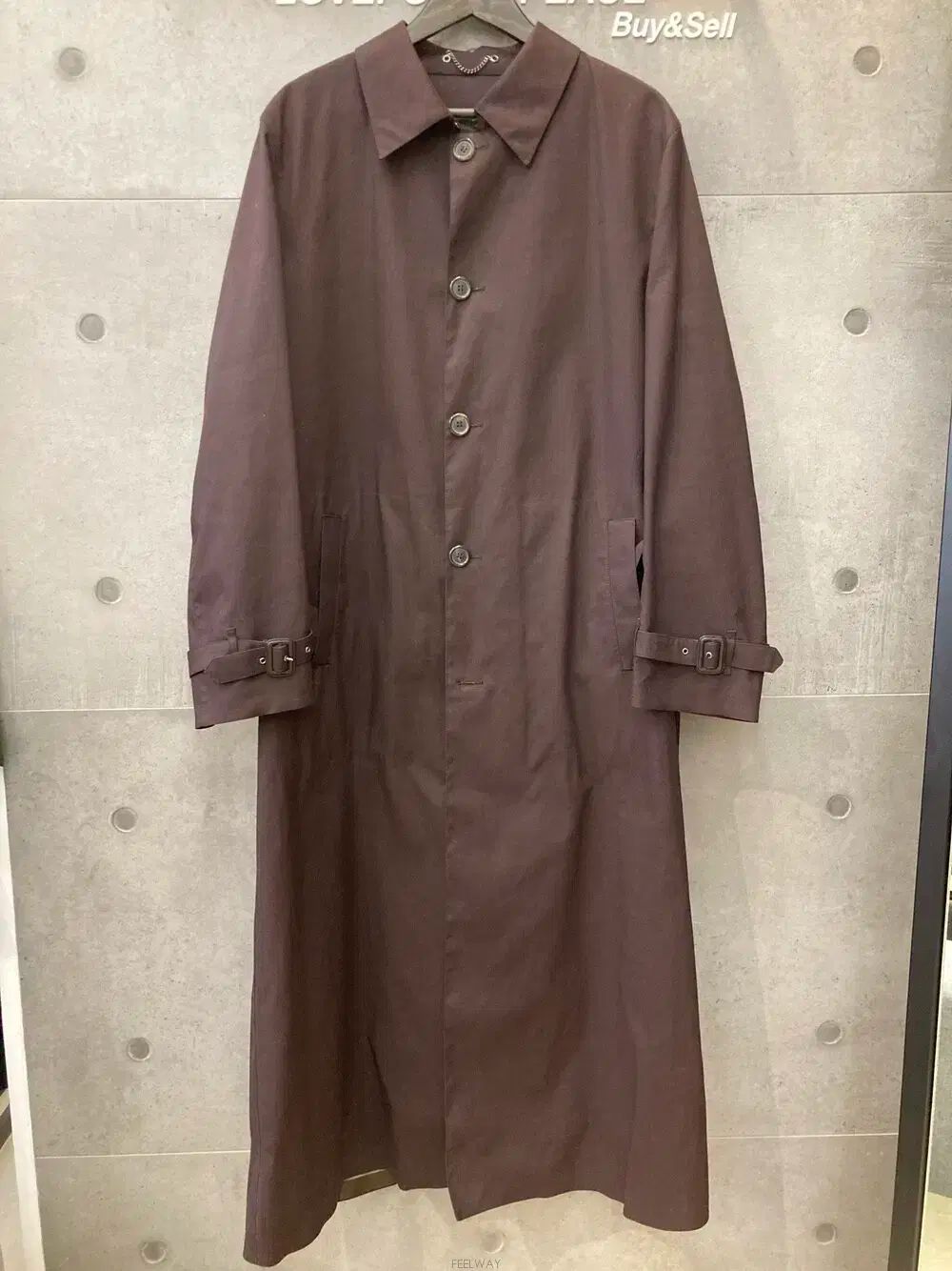 PRADA プラダ トレンチ コート バーガンディー ー E092401
