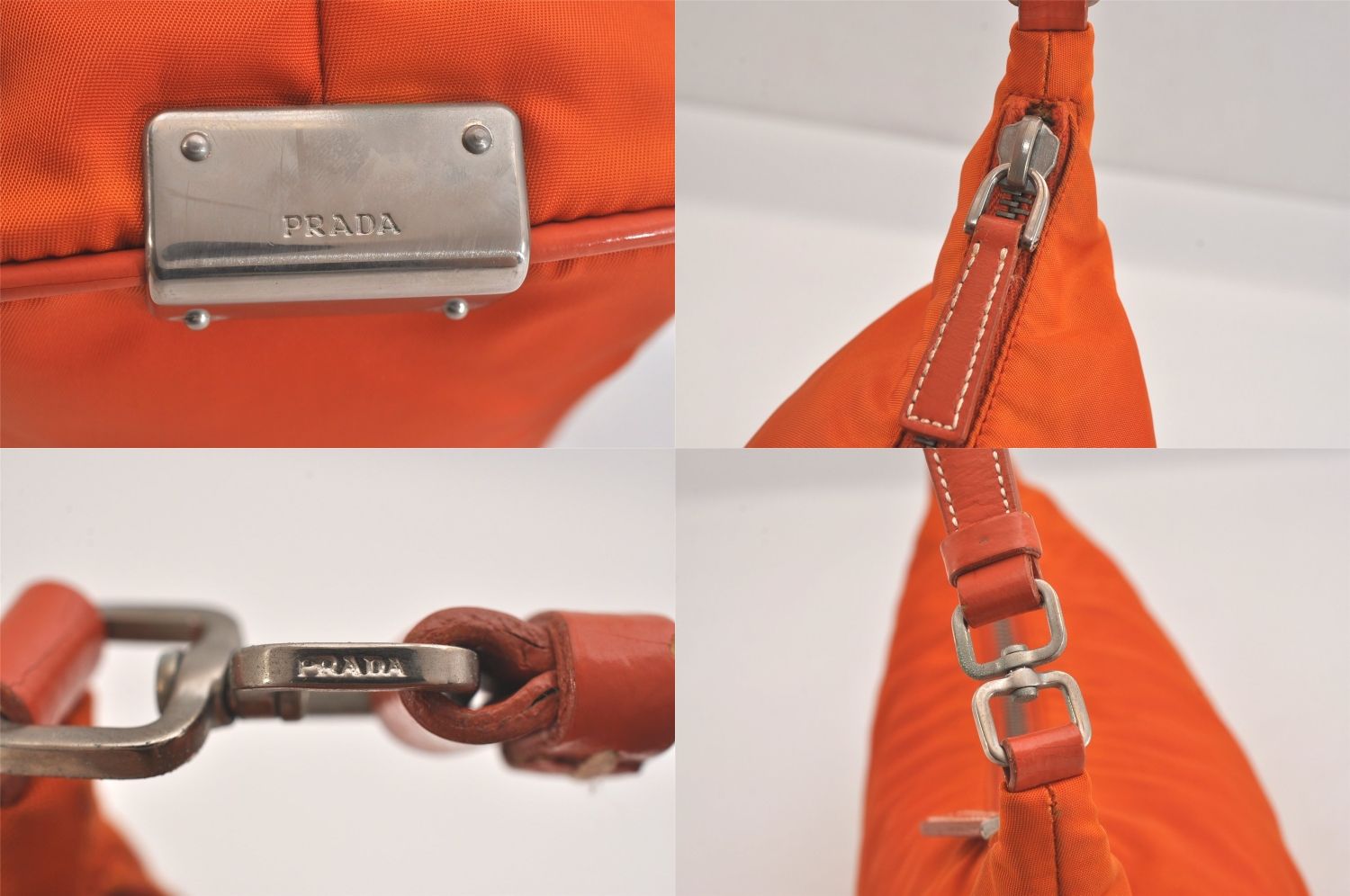 OLD PRADA ミニポーチ　オレンジ PRADA Vintage Logo Mini Shoulder Bag Pochette Pouch Orange