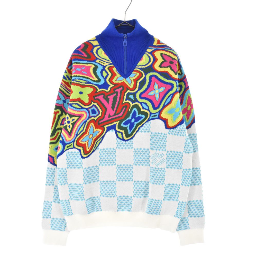24AW⭐️新品⭐️ヴィトン　リブニットプルオーバー　セーター　モノグラム　XS 24AW⭐️新品⭐️ヴィトン リブニットプルオーバー セーター