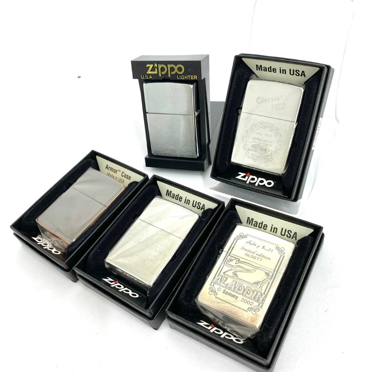 Zippo ジッポ ライター 5点まとめ売り シルバーカラー等 喫煙グッズ 240001122987