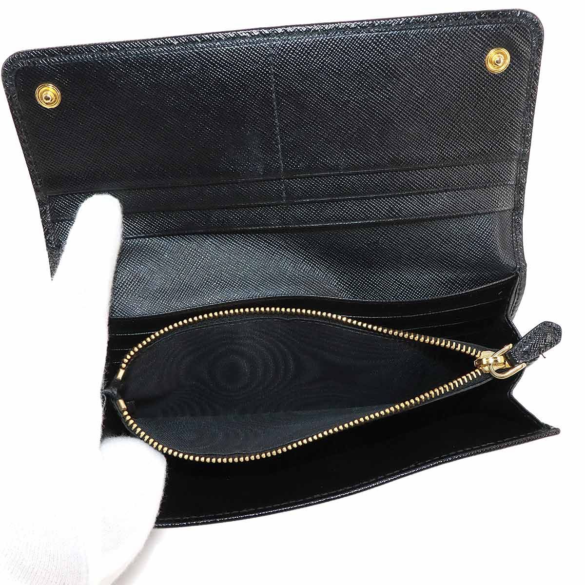 ✨未使用展示品・箱保証書付き✨　PRADA 長財布　リボン　ナイロン　ファスナー プラダ PRADA リボン 二つ折り 長財布 サフィアーノレザー