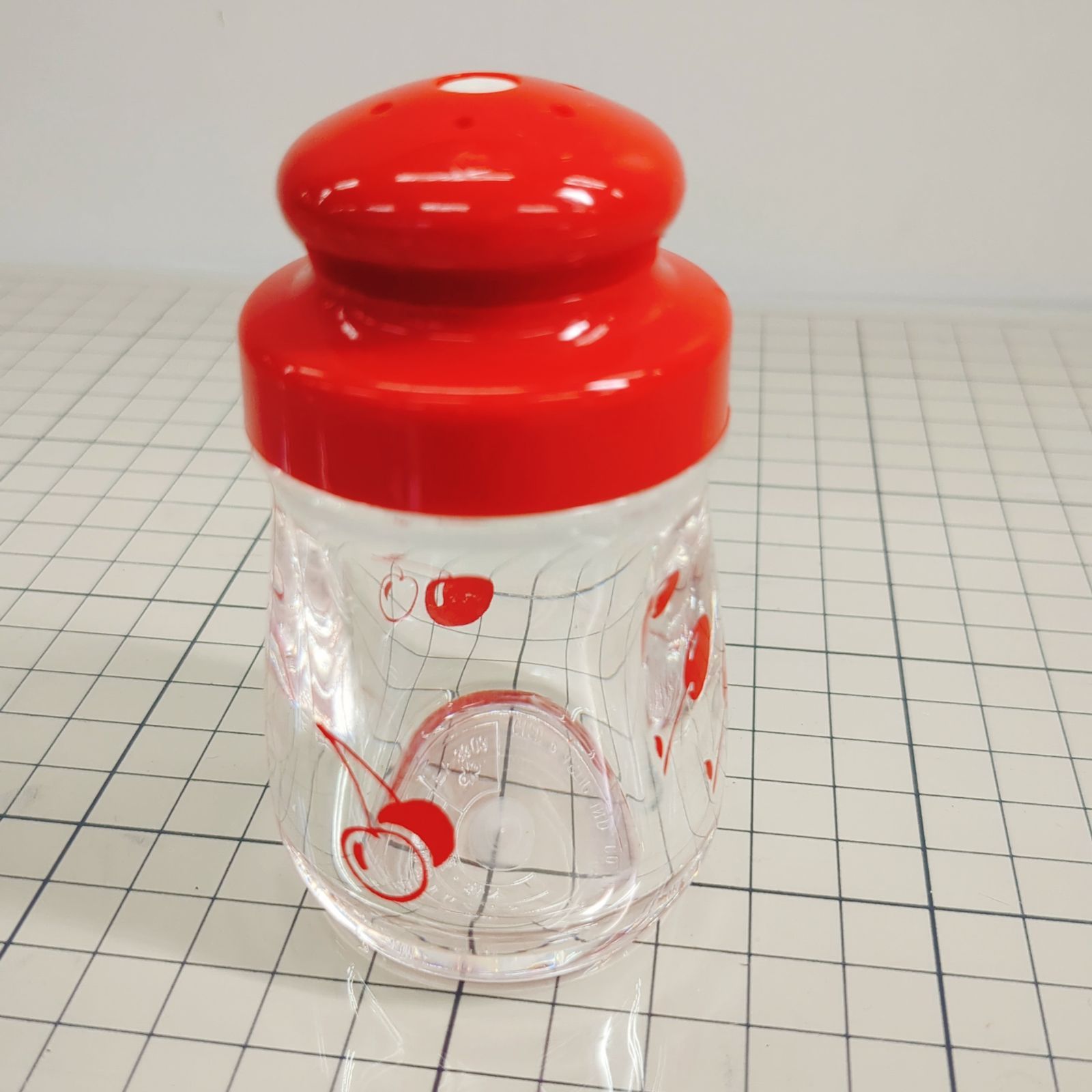 昭和レトロポップ🍒さくらんぼ柄 調味料入れ 4個セット & 回転ラック