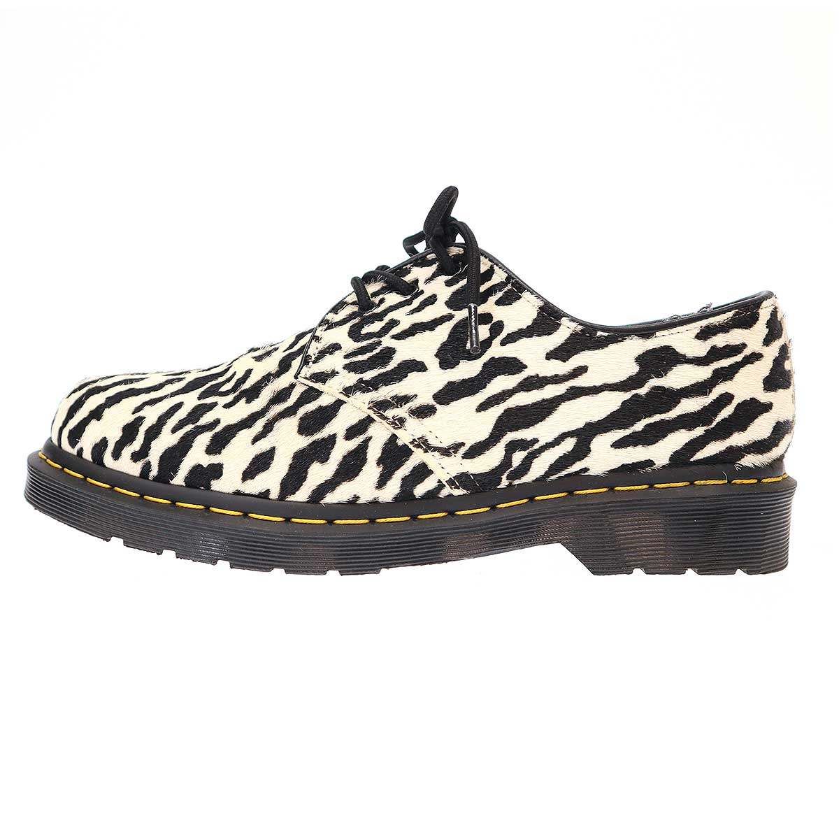 WACKO MARIA×Dr.Martens ワコマリア×ドクターマーチン LEOPARD 3EYE SHOE ハラコシューズ DRMARTENS-WM-SH02 ホワイト UK8(27cm)