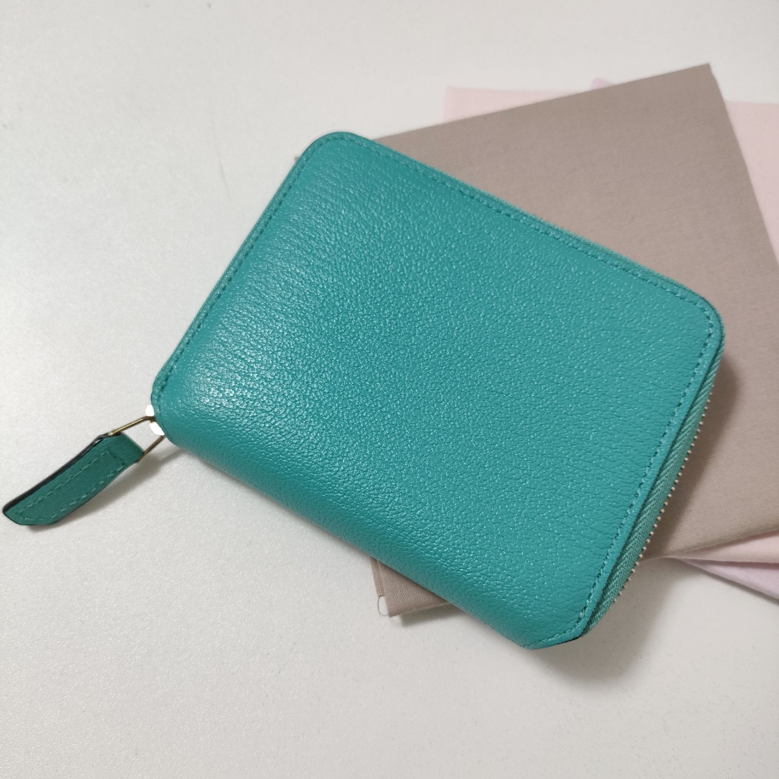 ラルコバレーノ ラウンドジップ ウォレット/財布 ターコイズ系 - メルカリ 