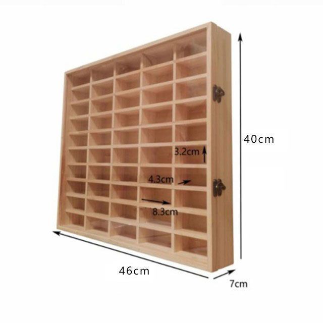 ミニカー 収納 ミニカーケース 扉付き 10×5マス ケース おもちゃ ショーケース 収納棚 木製 ミニカーラック ミニカーコレクシ