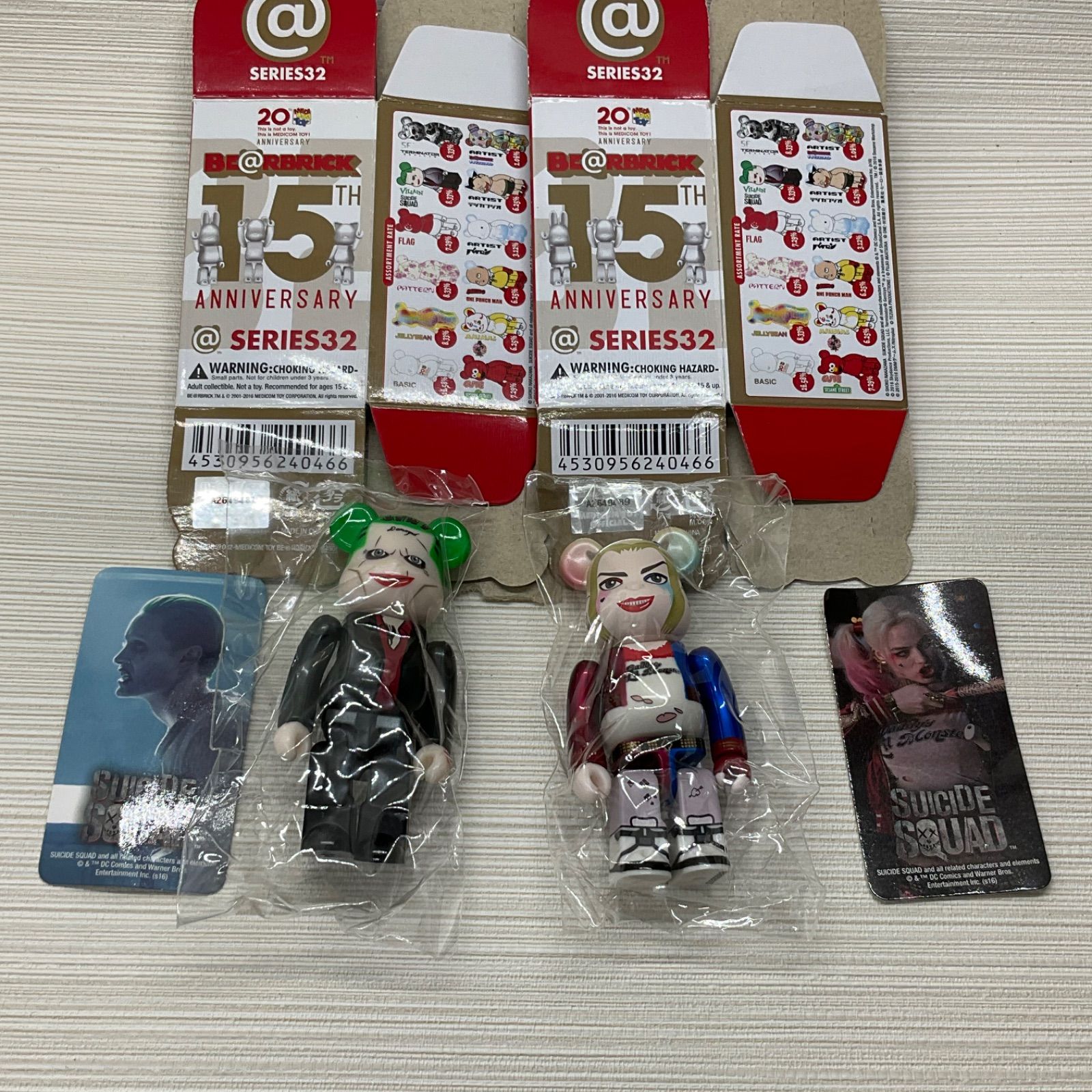 未開封 BE@RBRICK ジョーカー ハーレイクイン スーサイドスクワッド 内袋未開封 MEDICOMTOY BE@RBRICK シリーズ32 VILLAIN