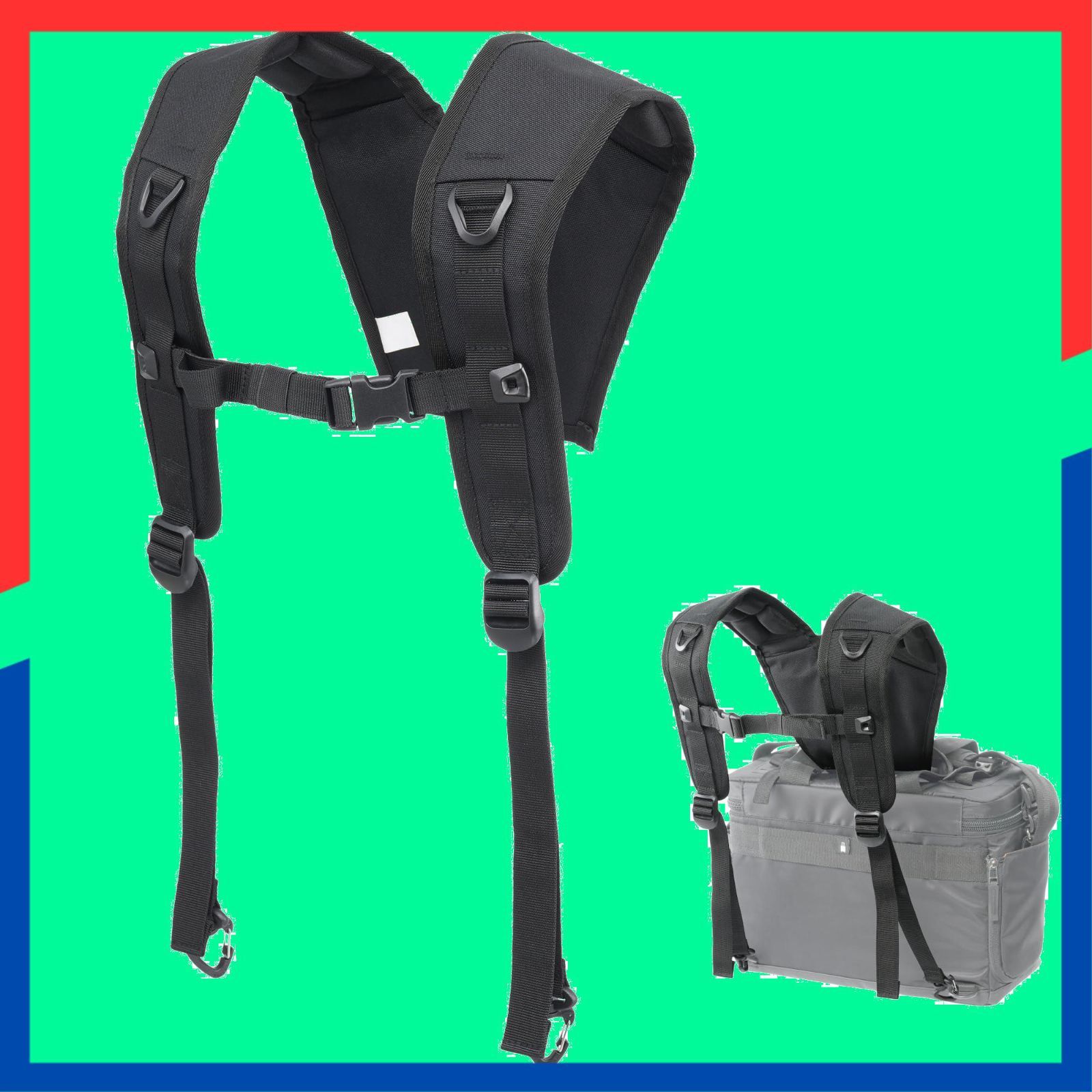 フォールディングリュックベルト02 SRB-FD02 カメラバッグ ショルダーバッグなどをリュックのように快適に背負える本格派リュックベルト HAKUBA 4977187374001 ハクバ