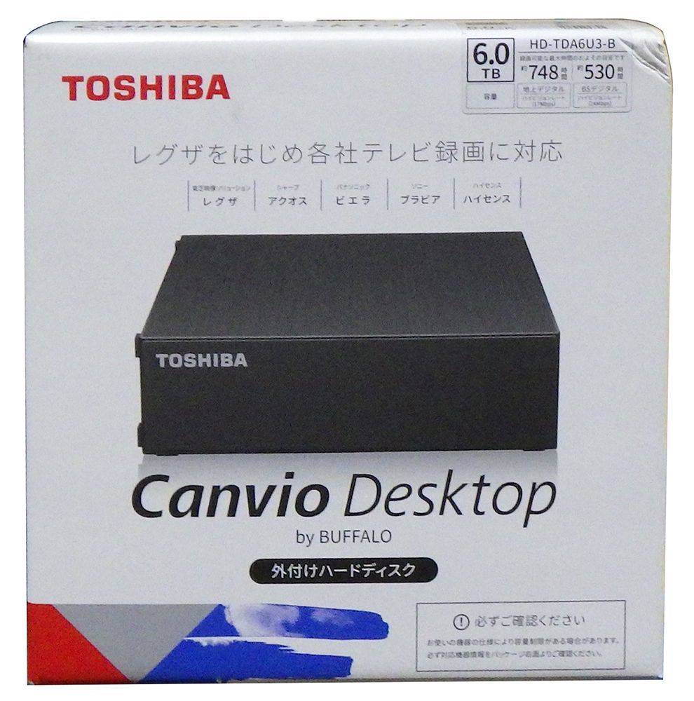 外付けHDD ハードディスク 6TB HD-TDA6U3-B 外付けハードディスク