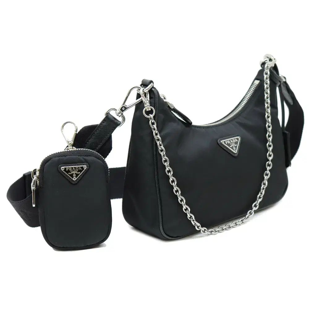 人気絶頂 状態良し状態良し状態良し PRADA プラダ 1BH204 テスート リナイロン ブラック 付き