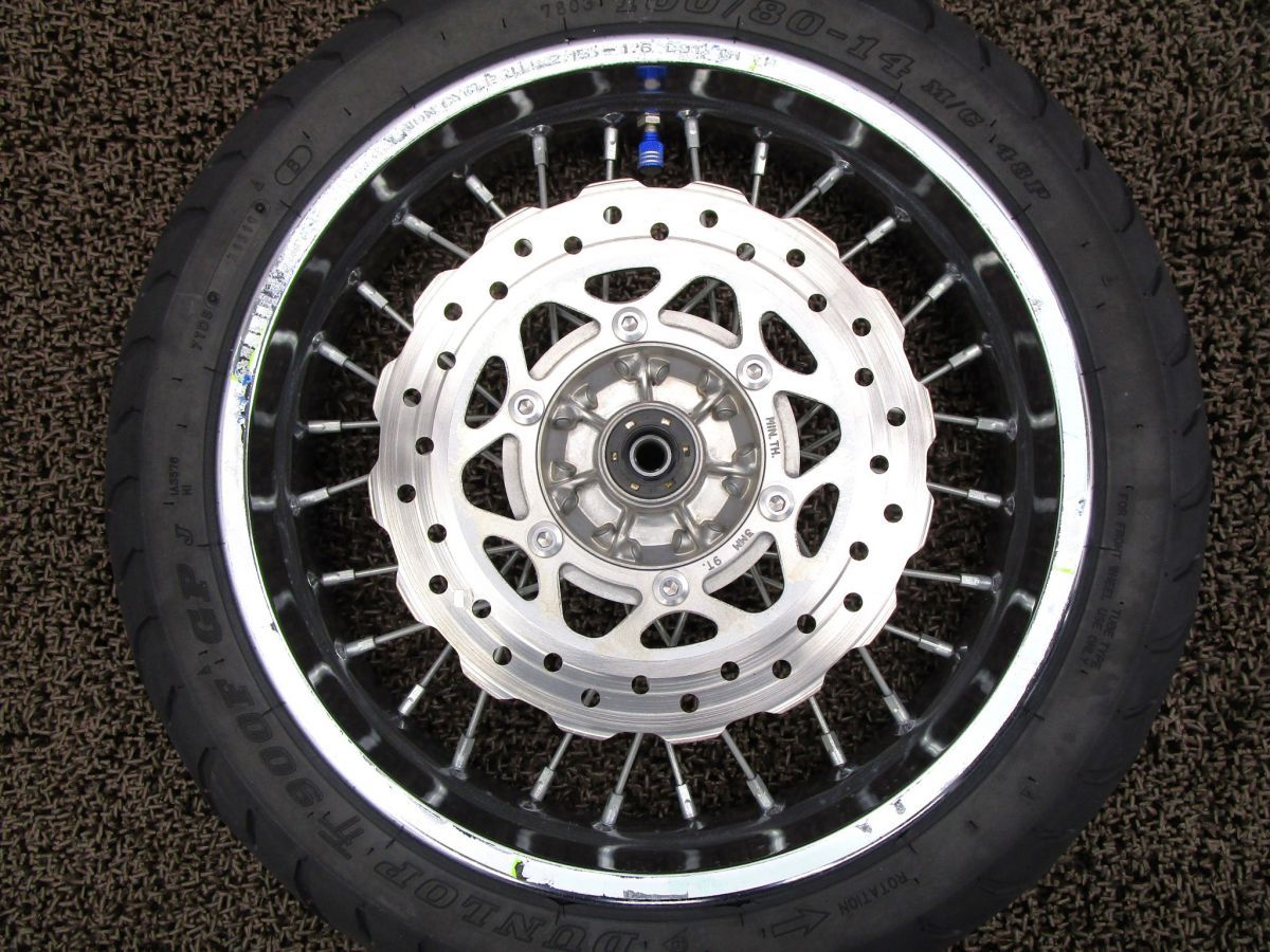 Dトラッカー125 フロントホイール ディスク □A5606 LX125D カワサキ LX125CE D-TRACKER 動画有 FI インジェクション