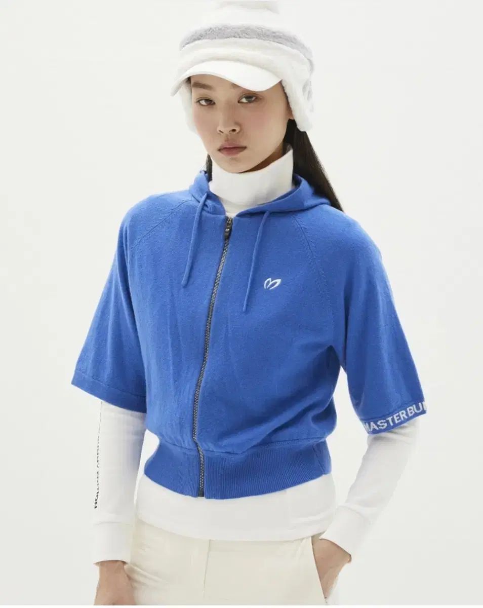 マスターバニーエディション レディース ウールカシミア フード 防風ニットカーディガン 1 55半