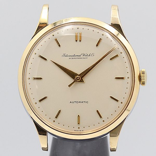 デッドストック級 IWC オールドインター 18K/750/YG 白文字盤 ラウンド 