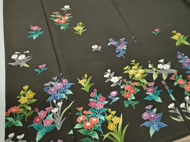 平和屋着物○訪問着 草花文 正絹 逸品 CAAW7447yc - メルカリ